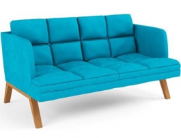 Даллас 2 Ярко-голубой Даллас 2 Ярко-голубой Диван двухместный с низкой спинкой