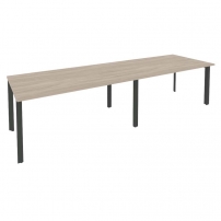 ONIX O.MP-PRG-2.4 Дуб Аттик/Антрацит ONIX O.MP-PRG-2.4 Дуб Аттик/Антрацит Стол переговорный (2 столешницы)