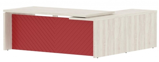 Torr LUX TLCT 2020 L Сосна Эдмонд Красный Torr LUX TLCT 2020 L Сосна Эдмонд Красный Стол руководителя левый