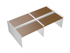 Profiquadro КВ 1401-2 БН Орех ногаро/белый премиум Profiquadro КВ 1401-2 БН Орех ногаро/белый премиум Рабочая станция с ProSystem