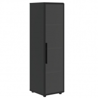 VELION VENEER VRMCS 40.2 R Яшма черная Шкаф-колонка со стеклянной дверью в металлической раме (правый)