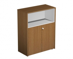 Profiquadro КВ 320 БН Орех ногаро/белый премиум Шкаф для документов полузакрытый