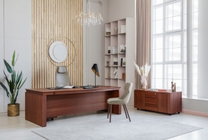 LAGO №05 Итальянский орех Черный Комплект мебели для кабинета руководителя