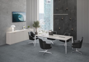 Atlas №08 Ясень Наварра Серый камень Алюминий Комплект мебели для переговорной
