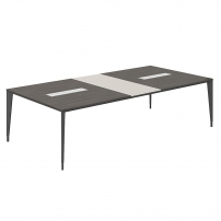 Atlas NZ-0108.BT.GS.AN Бренсон трюфель Серый камень Антрацит Конференц-стол (домино поперек)