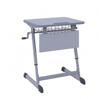 NOMAD V 600х500 с ручной регулировкой высоты (рост 4-6) Синий/Серый Парта одноместная