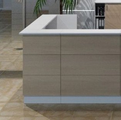 Reception Steel 15101L Дуб светлый Ресепшен угловой левый