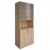 YALTA LT-ST 1.4	Снежная Патина Шкаф книжный со стеклом без топа