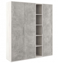 B-TONE BTN36152431 Сосна Бетон светлый Шкаф высокий 3 створки, с нишей