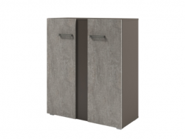 D-76 Бетон Чефалу/Трюфель Стеллаж средний широкий с планкой