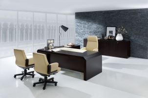 LAGO №01 Дуб Ферро Бежевый Комплект мебели для кабинета руководителя