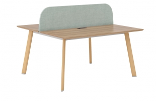 ECO142.U003+ECO501.ZEL Рабочая станция на 2 места с экраном и креплением