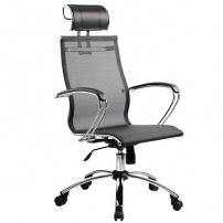 SkyLine S-2 (C,Ch) с подголовником Черный Кресло руководителя