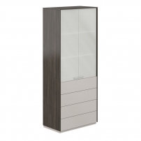Atlas NZ-0332.BT.GS Бренсон Трюфель Серый камень Шкаф высокий