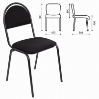 РС00М черный каркас ткань Черный Стул для посетителей
