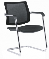 Домино спинка-сетка Черный Стул офисный