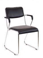 Everprof Fix Plus Chrome экокожа Черный Кресло для посетителей