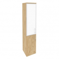 ONIX O.SU-1.2R(L) white Тиквуд Светлый Шкаф высокий узкий левый