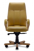 Босс D100 Желтое Кресло с высокой спинкой на крестовине