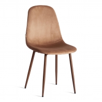 BREEZE (mod. JSC-58) Велюр/металл , 44 х 53 х 86 см, Dark brown (темно-коричневый) HLR11/ орех Стул