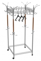 Галилео 216 Металлик /средне-коричневый Вешалка гардеробная на колесах