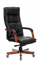 Бюрократ T-9927WALNUT/BLACK Кресло руководителя