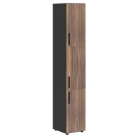 VELION VENEER VRHCS 40.8 R Американский орех Яшма черная Шкаф-колонка с 3 глухими малыми дверьми (правый)