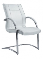 Чик D40 Белое Чик D40 Белое Кресло со средней спинкой на полозьях