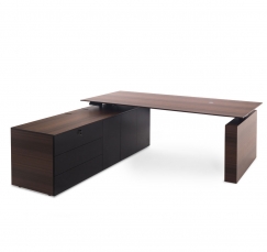 110 103 ECL BL 110 103 ECL BL TESLA Стол письм. с тумбой SX ЭВКАЛИПТ МОРЕН/ЧЕРН