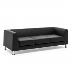 EVA 3 Dollaro 501 black EVA Диван 3 места, иск.кожа, металл