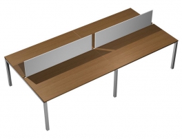 Profiquadro КВ 0131-2 Орех ногаро/белый премиум Profiquadro КВ 0131-2 Орех ногаро/белый премиум Рабочая станция с настольными экранами