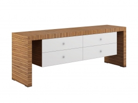 KYU KYG2150 TA17A/TA14B Зебрано Белый глянец Греденция