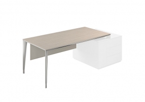 Atlas NZ-0106.YN.AL Ясень Наварра Алюминий Стол под опорную тумбу 800