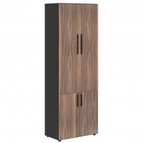 VELION VENEER VRHCS 80.3 Американский орех Яшма черная Шкаф с глухими средними и малыми дверьми