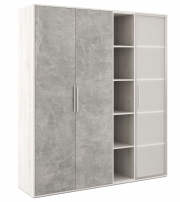 B-TONE BTN36152531 Сосна Бетон светлый Шкаф высокий 3 створки, с нишей