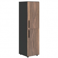 VELION VENEER VRMCS 40.4 R Американский орех Яшма черная Шкаф-колонка с 2 глухими малыми дверьми (правый)