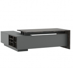 DALI DLI37210112 Эбен Антрацит Стол письменный на опорной креденции