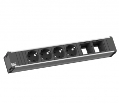 CONI LARGE 912.007 Черный Розеточный блок 4+2
