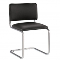 Сильвия хром Черное Кресло офисное