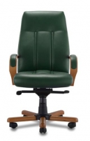 Босс D100 Зеленое Кресло с высокой спинкой на крестовине