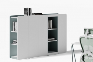 ART904.U604 Композиция шкаф средний со стеллажами