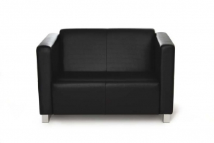 Милано Комфорт Д2 Санторини 401 (черный) Категория 1 Диван двухместный