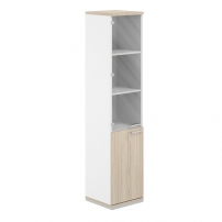 AG.209.WH.AR.AR.GL.L AG.209.WH.AR.AR.GL.L Шкаф 5 ур. 400х400х1833 со стеклом
