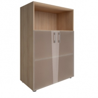 YALTA LT-ST 2.2 Снежная Патина Шкаф книжный средний со стеклом без топа