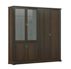 MINISTRY Композиция 8 (дуб шоколад) Шкаф для бумаг с гардеробом