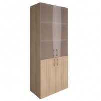 YALTA LT-ST 1.2 Снежная Патина Шкаф книжный со стеклом без топа