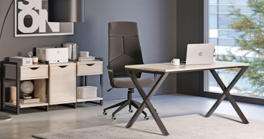 LOFT 03 Металл черный Денвер светлый LOFT 03 Металл черный Денвер светлый Комплект офисной мебели