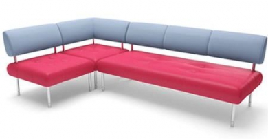 Сантьяго 05 Серый/Красный (экокожа) Сантьяго 05 Серый/Красный (экокожа) Диван угловой