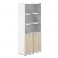 AG.210.WH.WH.AR.GL AG.210.WH.WH.AR.GL Шкаф 5 ур. 800х400х1833 со стеклом
