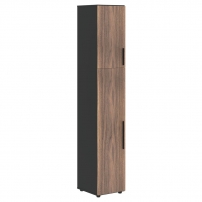 VELION VENEER VRHCS 40.3 L Американский орех Яшма черная Шкаф-колонка с глухими малыми и средними дверьми (левый)
